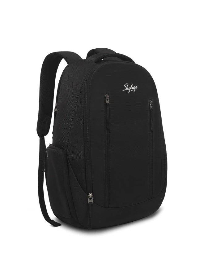 سكاي باجز Skybags Forge 16 Liters Laptop Backpack for Men & Women With Multiple Compartments, Side Zippered Pocket & Mesh Bottle Holder (Black) - Image 3